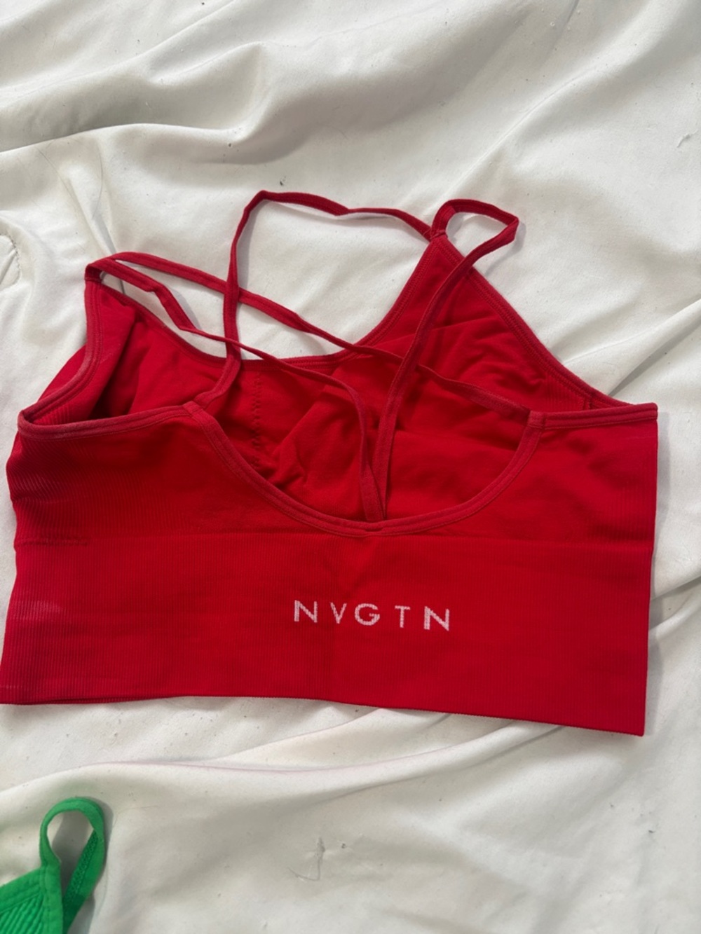 NVGTN Red Seamless Strappy Sports Bralette